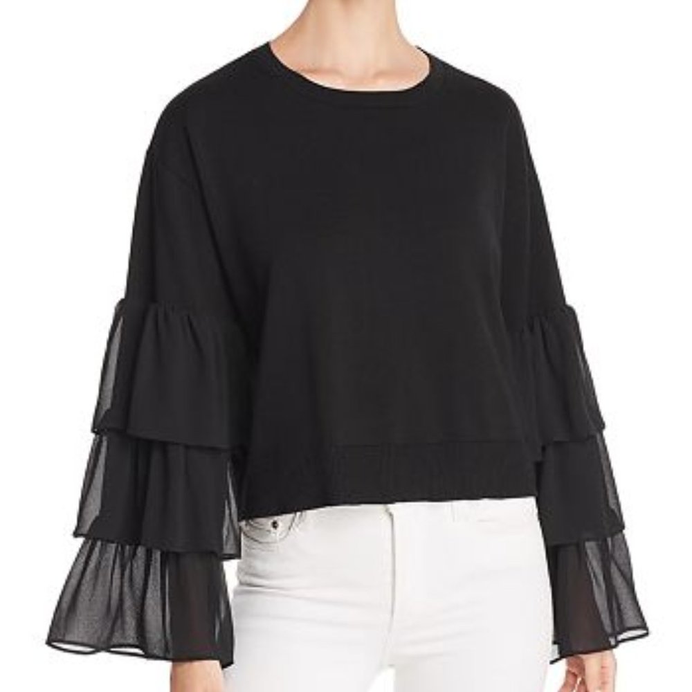 Michael Kors Womens Ruffle Sleeves Pullover Sweate - Picture 1 of 2